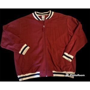 Scandia Woods Full Zip Up Jacket Men's Size XXL Burgundy Hiphop Causal Normcore